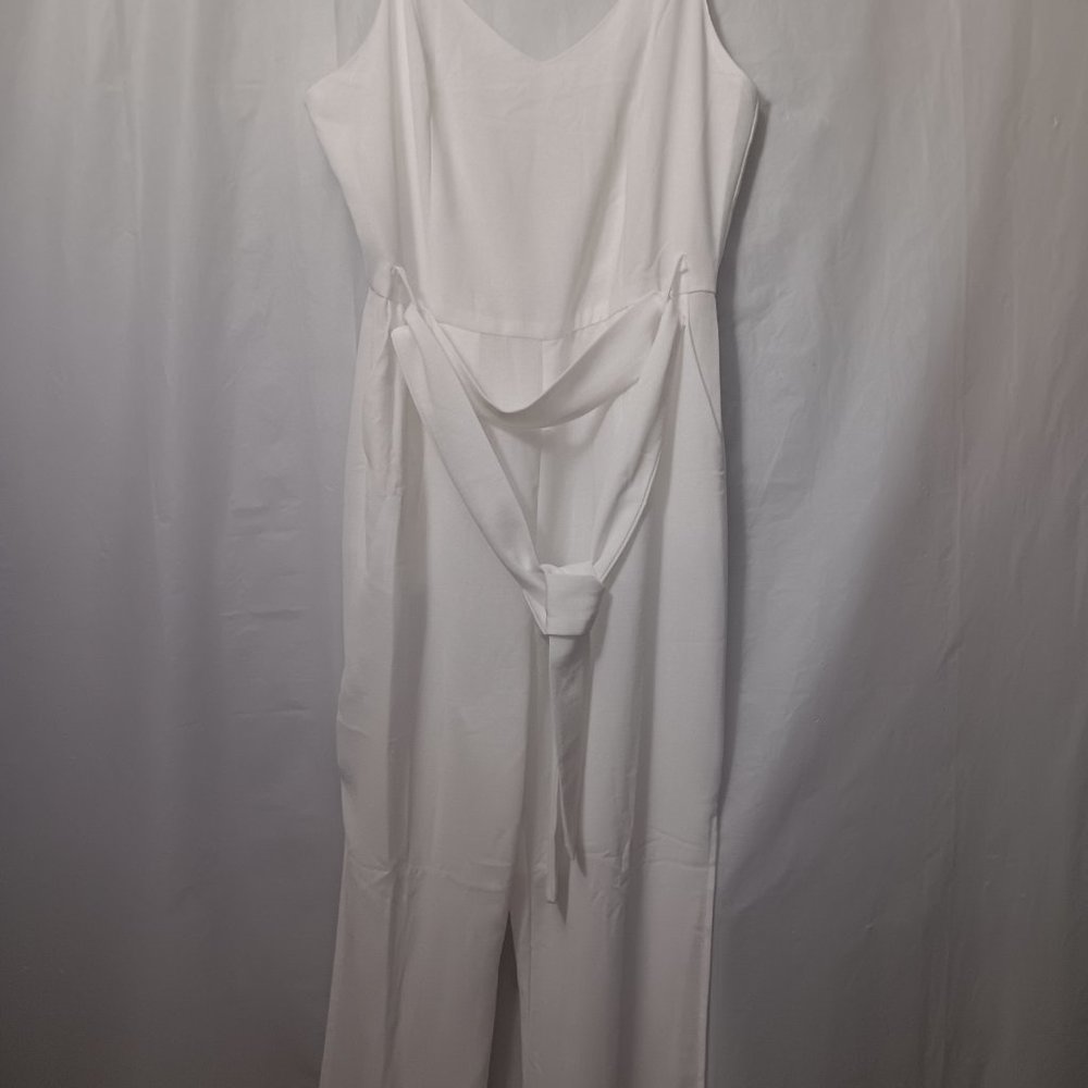 EIGHT PARIS WOMEN'S SLIT LEG PANTS JUMPSUIT WHITE SIZE MEDIUM